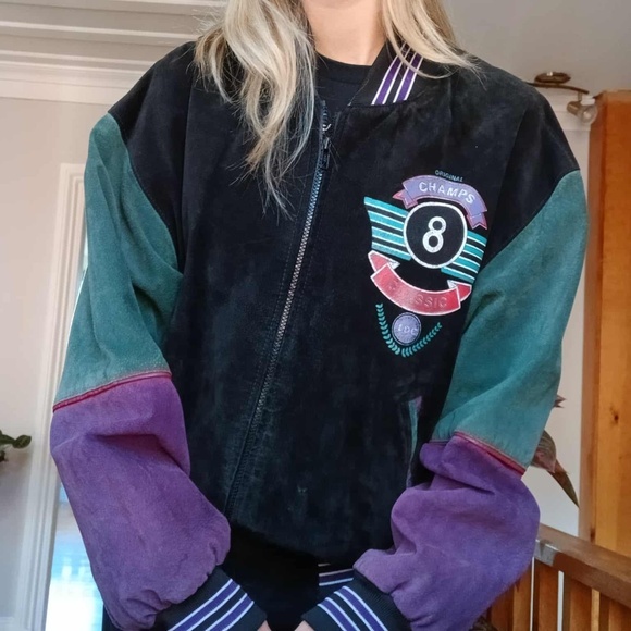 Vintage Suede baseball jacket - Picture 5 of 6